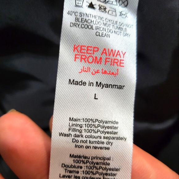 BoohooMAN Recycled High Shine Quilted Zip Through Jacket Size L Black - Picture 6 of 9